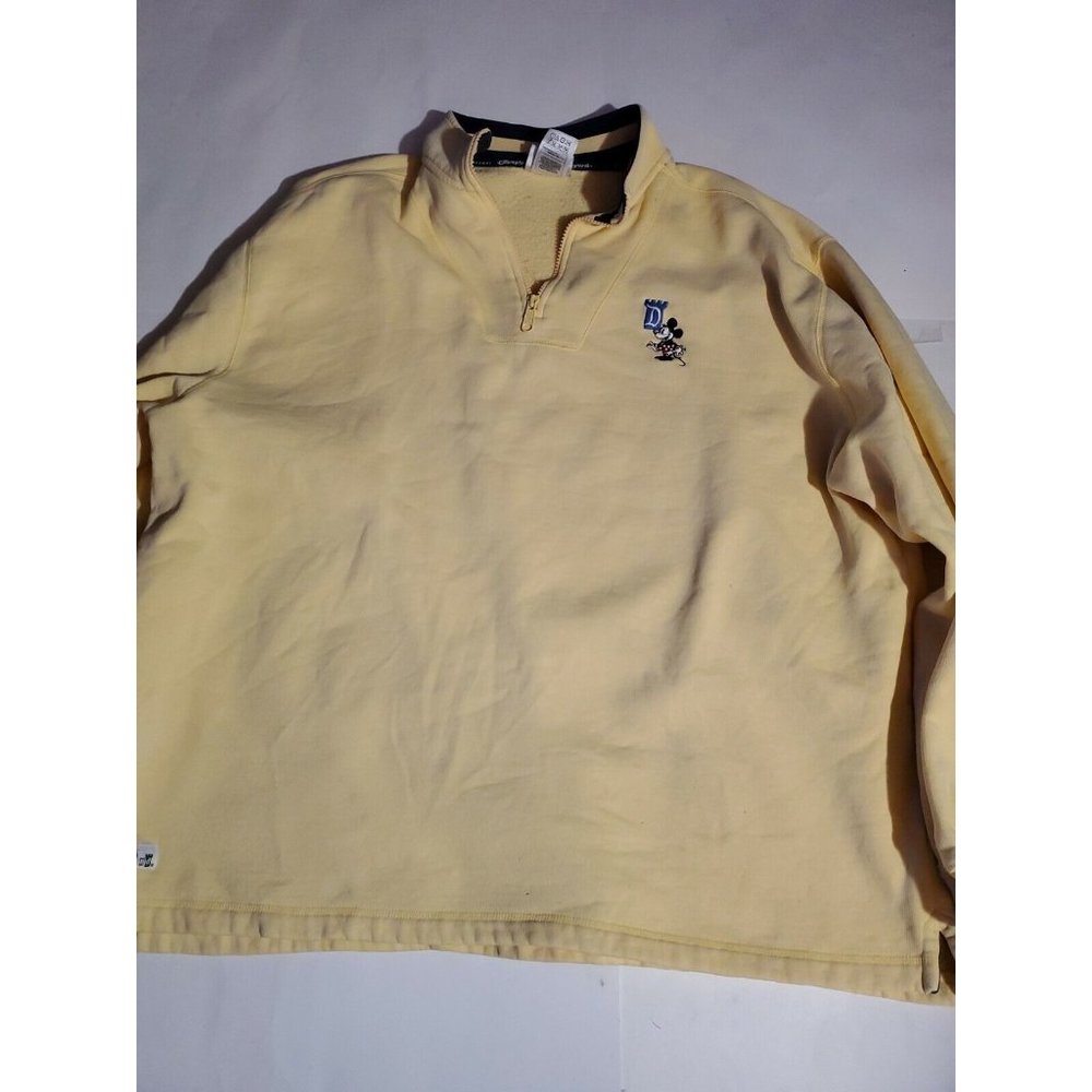 Disneyland Resort 1/4 Zip Pullover Yellow Minnie Mouse XXL Yellow Fleece lined